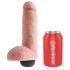 King Cock 8 - Dildo realista con efecto de salpicadura (20 cm) - Natural