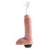 King Cock 8 - Dildo realista con efecto de salpicadura (20 cm) - Natural