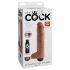 King Cock 10 - Dildo realista con función de eyaculación (25 cm) - natural