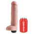 King Cock 10 - Dildo realista con función de eyaculación (25 cm) - natural