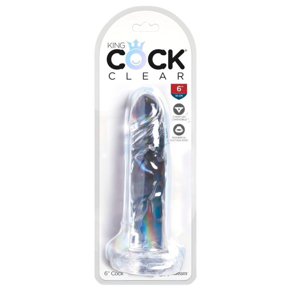 King Cock Clear 6 - Consolador con ventosa (15 cm)