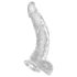 Consolador King Cock Clear 19cm con ventosa y testículos