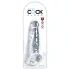 King Cock Clear 8 - consolador realista con ventosa y testículos 20cm