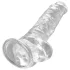 King Cock Clear 8 - consolador realista con ventosa y testículos 20cm