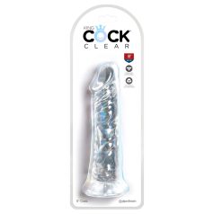   King Cock Clear - consolador realista grande con ventosa 20cm