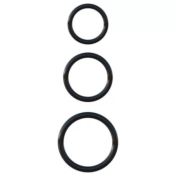 Fantasy C-Ringz - anillo para pene trío - silicona negra