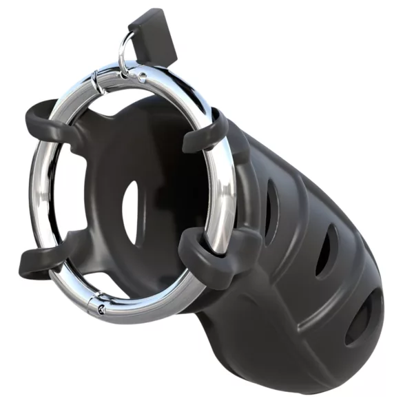C-Ringz - jaula para pene de silicona - negro