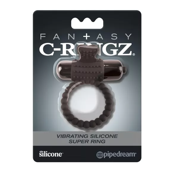 Pipedream Fantasy C-Ringz - anillo vibrador para pene - silicona negra