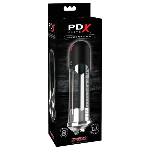 PDX Blowjob - masturbador automático masculino con boca - silicona negra