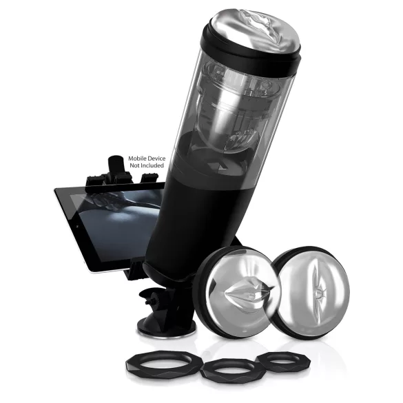 PDX Mega-Bator - masturbador automático rotatorio y vertical - negro