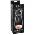 PDX Elite Dirty Talk - masturbador vaginal vibrador (negro)