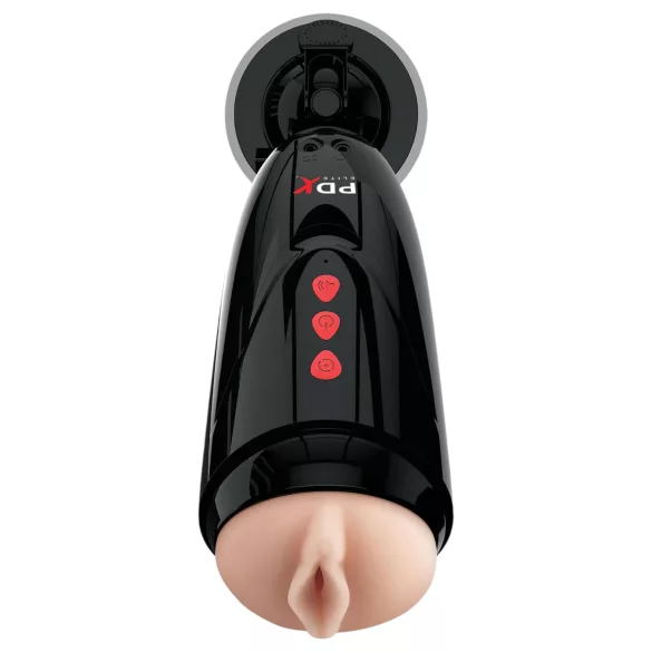PDX Elite Dirty Talk - masturbador vaginal vibrador (negro)