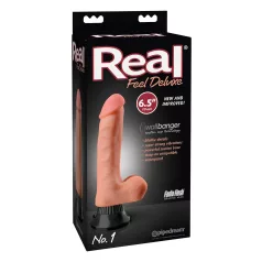   Real Feel Deluxe No.1 - vibrador realista con testículos - color natural
