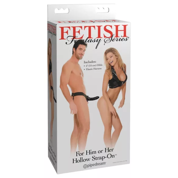 Fetish Fantasy - arnés con consolador hueco - negro