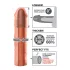X-TENSION Mega 3 - funda pene realista - 22,8 cm - color natural