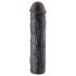 X-TENSION Mega 3 - funda pene realista - silicona negra - 22,8 cm