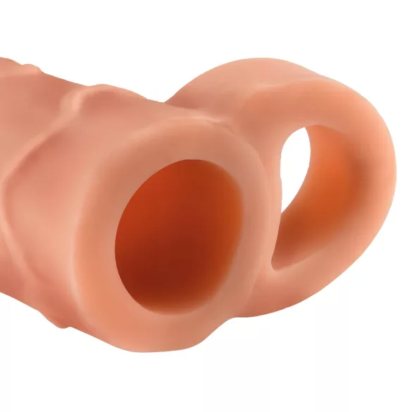 X-TENSION Perfect 1 - funda para pene con anillo - 17,7 cm - color natural