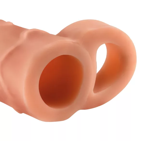 X-TENSION Perfect 2 - funda para pene con anillo - 19 cm - color natural
