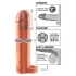 X-TENSION Perfect 2 - funda para pene con anillo - 19 cm - color natural