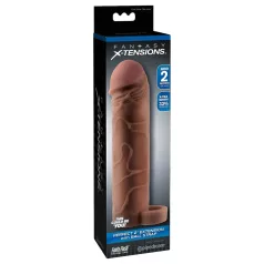   Pipedream X-TENSION Perfect 2 - funda para pene con anillo testicular - color carne oscuro (19 cm)