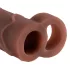 X-TENSION Perfect 2 - funda para pene con anillo - 19cm - color oscuro natural