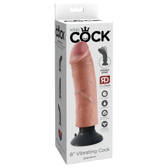 King Cock 8 - vibrador flexible y realista (25 cm)