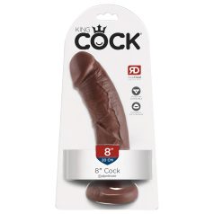 King Cock - dildo realista 20cm - marrón