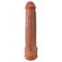 King Cock 15 - Dildo Gigante (38 cm) - Tono Oscuro Natural