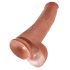 King Cock 15 - Dildo Gigante (38 cm) - Tono Oscuro Natural