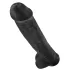 King Cock 15 - consolador con testículos y ventosa (38 cm, negro)
