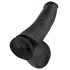 King Cock 15 - Consolador Negro con Ventosa y Testículos (38 cm)