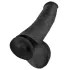 King Cock 15 - consolador con testículos y ventosa (38 cm, negro)