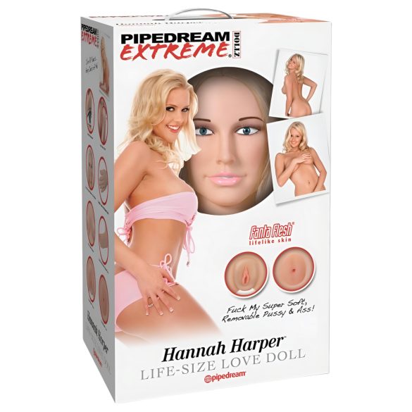 Pipedream Hannah Harper - muñeca inflable de tamaño real con rostro 3D