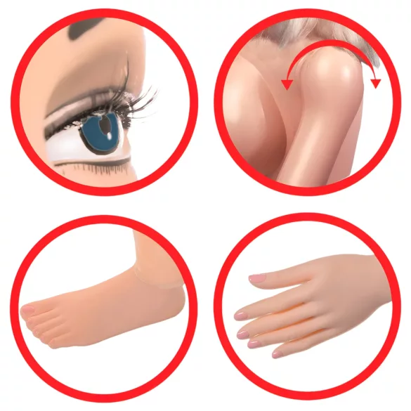 Pipedream Hannah Harper - muñeca sexual realista - rostro 3D - tamaño real