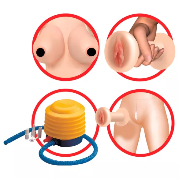 Pipedream Hannah Harper - muñeca sexual realista - rostro 3D - tamaño real