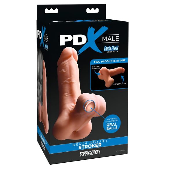 PDX Reach Around - masturbador doble función y funda pene