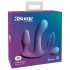 Éxtasis total 3 en 1: vibrador triple con radio y batería (lila)