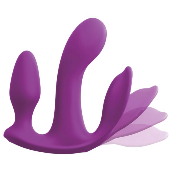 Éxtasis total 3 en 1: vibrador triple con radio y batería (lila)