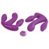 Éxtasis total 3 en 1: vibrador triple con radio y batería (lila)