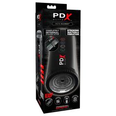   PDX Moto Blower - masturbador negro con succión y vibración
