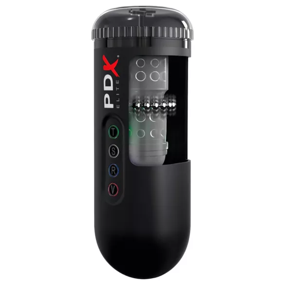 PDX Moto Blower - masturbador de succión y vibración (negro)
