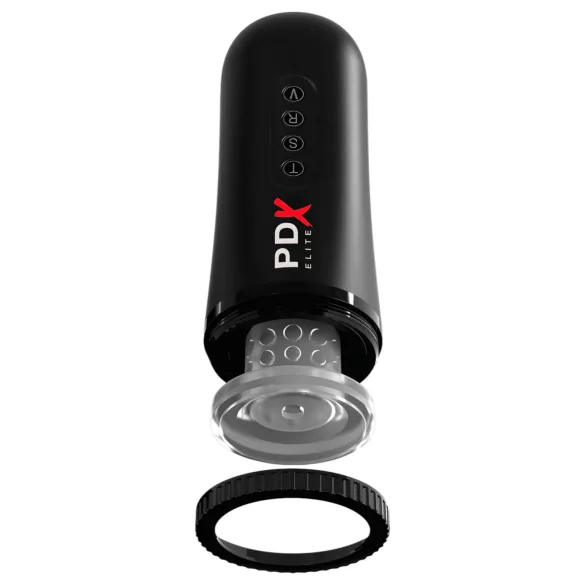 PDX Moto Blower - masturbador de succión y vibración (negro)