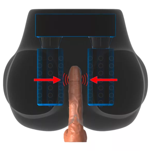 PDX Elite Milk Me Silly - masturbador con vibración (natural)