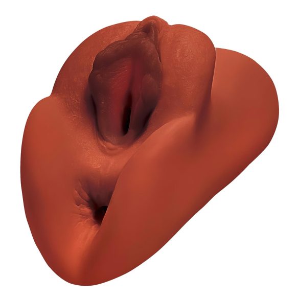 PDX - masturbador doble 2 en 1 realista - color marrón