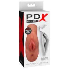   PDX - Masturbador masculino 2 en 1 realista - silicona tono oscuro