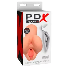   PDX Pick Your Pleasure - masturbador realista 2 en 1 (color natural)