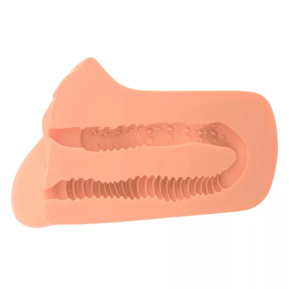 PDX Pick Your Pleasure - masturbador realista 2 en 1 (color natural)