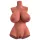 PDX Plus Perfect 10 - masturbador torso realista - piel oscura