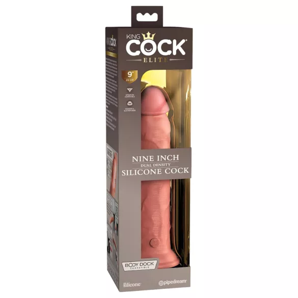 King Cock Elite 9 - dildo realista con ventosa - 23 cm - color natural