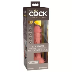   King Cock Elite 6 - vibrador con ventosa (15 cm) - color carne